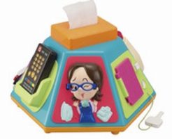 いたずら1歳やりたい放題・・・ひっぱったり、回したり、押したりする仕掛けがたくさんのおもちゃ。